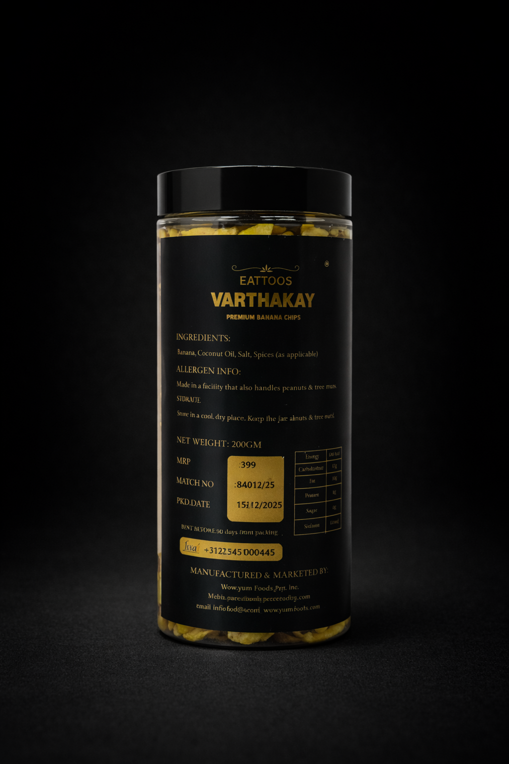 EATTOOS Classic Premium Banana Chips – 200g